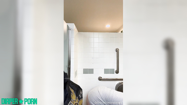 Brunette solo with dirty diaper play - Misspandapants