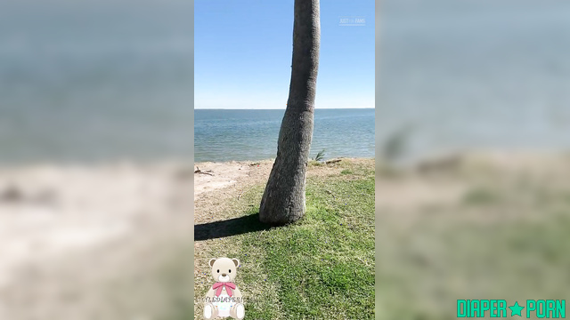 LittleDiaperIdol - Spending time outdoors while snugly padded in thick diaper