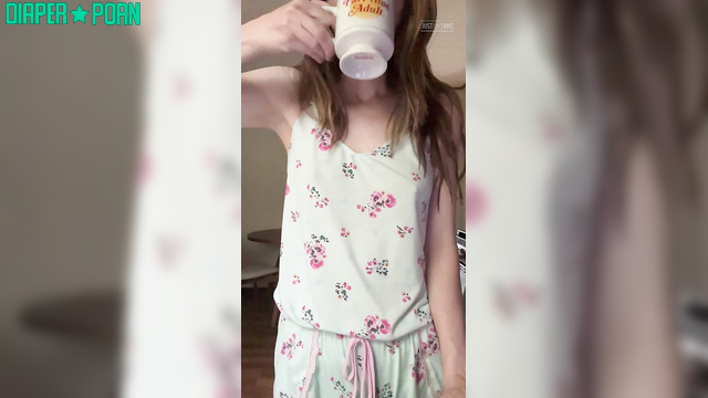Topless blonde teasing, pampers squish - LolaAndThenSome