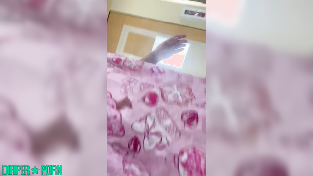 Blonde struts, diaper peeking under skirt - PaddedkittenVuittQn