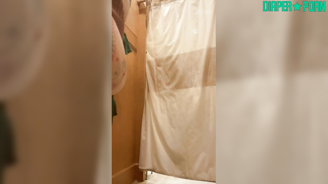 MILF blonde topless with diaper peeking in fitting room - PaddedkittenVuittQn