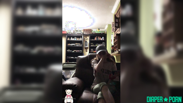 Solo tease with naughty brunette, panting softly - LittleDiaperIdol