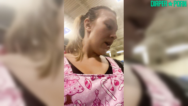 Blonde Struts in Public with Ruined Diaper - PaddedkittenVuittQn