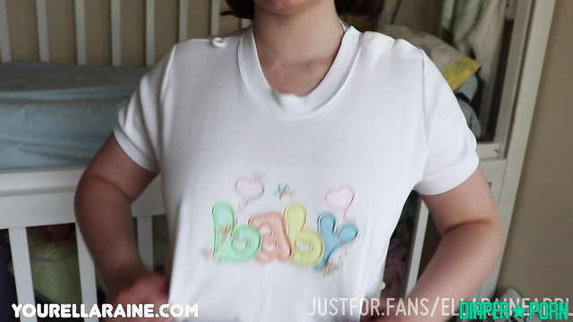 Ella Raine Teasing Nipples and Diaper Stroking - Ella Raine ABDL