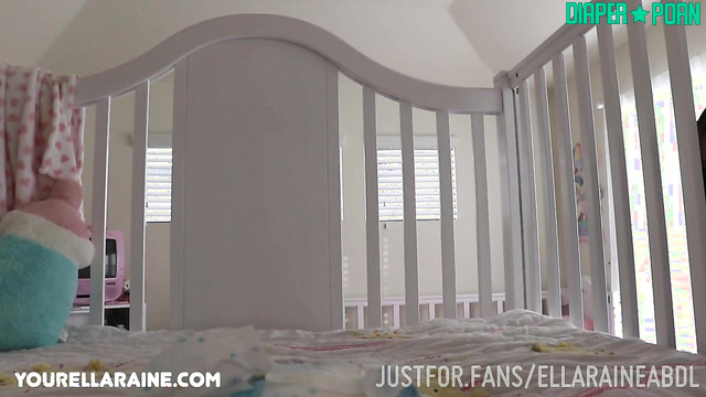 Brunette gagging on dildo, mouth dripping - Ella Raine ABDL