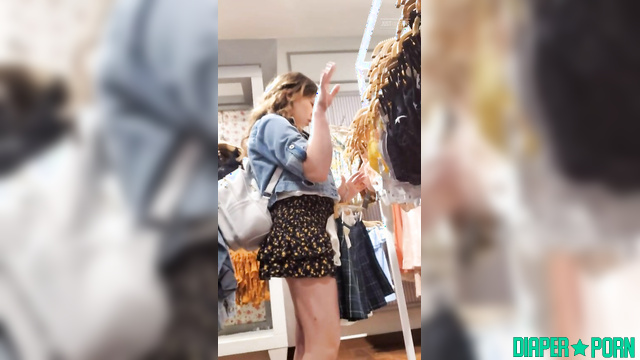 Mini skirt upskirt tease, no panties thrill - BabyFluffyBunny