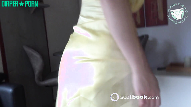 AsianDiaperCutie - Grinding and humping hard in my warm and messy filled diaper alone