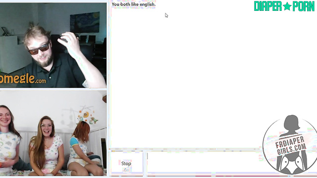Chatty Omegle Fun, Glasses Off with Naughty Diapers - FRDiapergirls