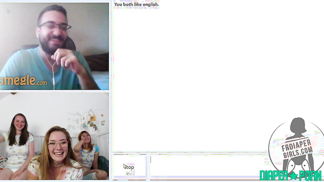 Chatty Omegle Fun, Glasses Off with Naughty Diapers - FRDiapergirls