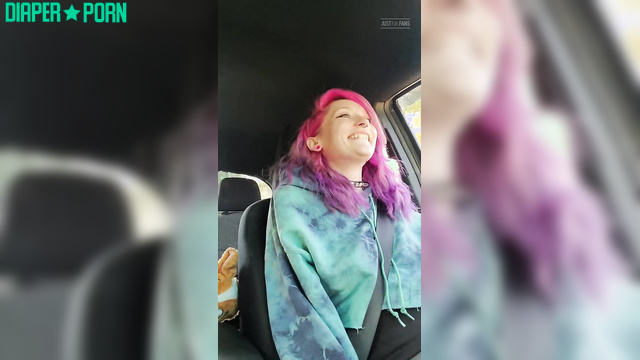 Succubunnie - Riding in the car while teasing herself remotely with a Lush toy