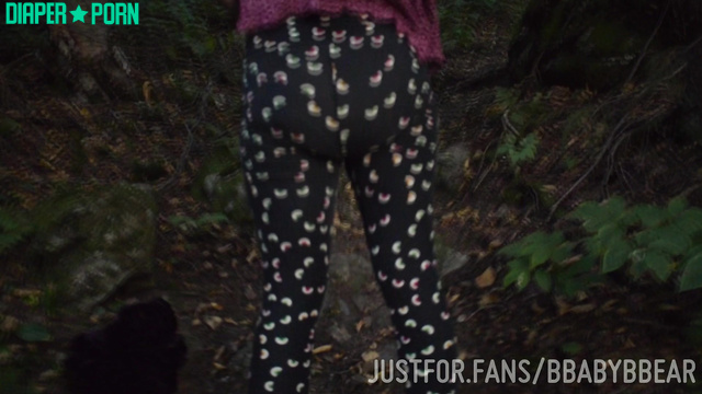 Bbabybbear - Sunset hike wearing pampers under skirt