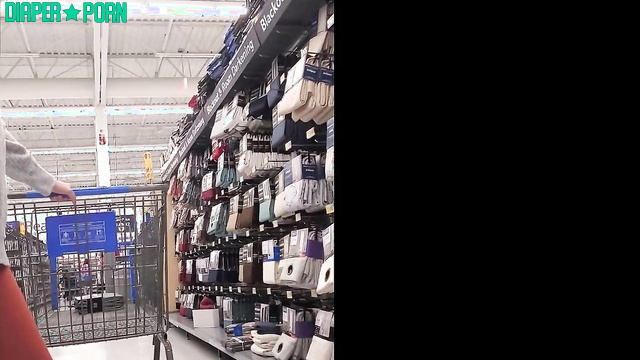Diapered stroll, soaked satisfaction in store - BabyFluffyBunny