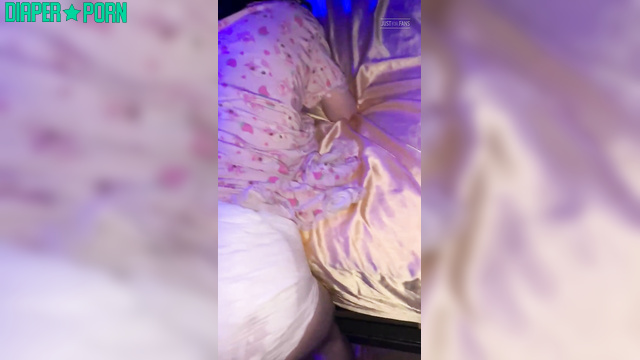Brunette Ageplay: Rough Sex with Diaper Shift - LittleDiaperIdol