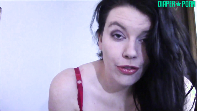 Brunette caught topless, embarrassed in wet diaper - Lovely Lilith
