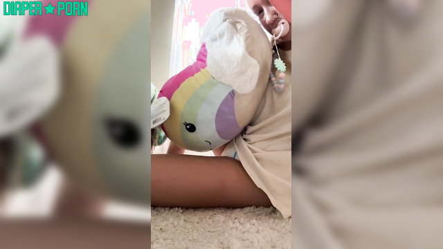 Blonde age regression, squirming in soggy diaper - sunbunnystella