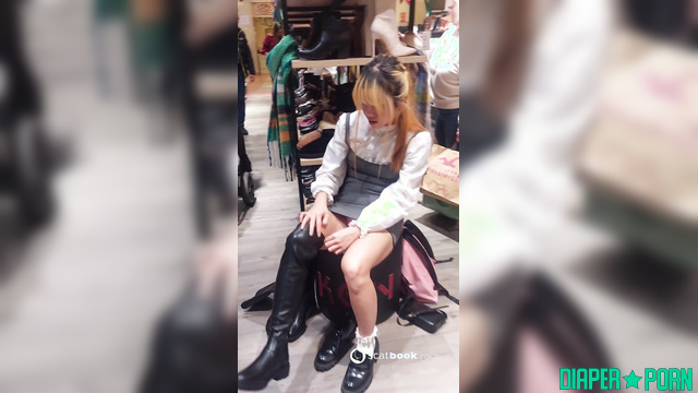 Blonde and Redhead Squirting in Public Wet Diapers - AsianDiaperCutie