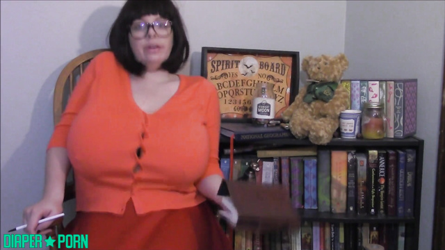 Brunette in glasses, tits bouncing as diaper crinkles - Lovely Lilith
