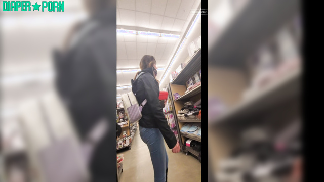 Redhead in Tight Jeans Grinding with Leaky Nappy - BabyFluffyBunny