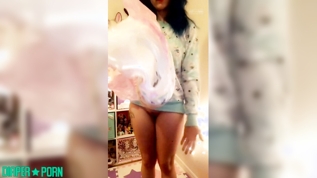 Succubunnie - Gets a fresh diaper change after playful wetting and giggles