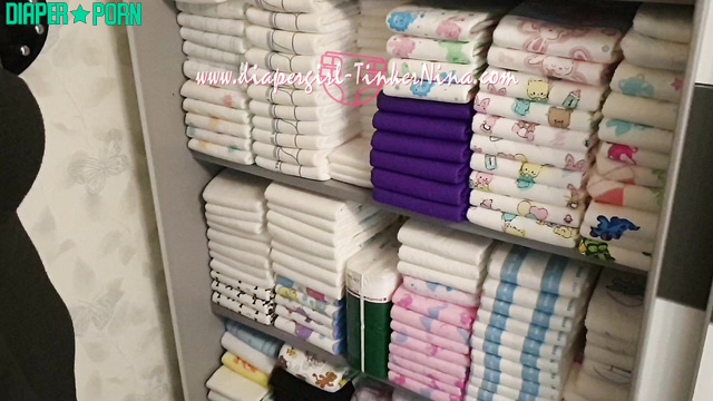 Tattooed brunette squirms during messy diaper change - TinkerNina