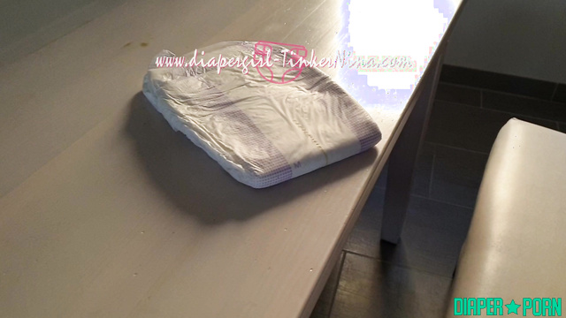 Tattooed brunette squirms during messy diaper change - TinkerNina