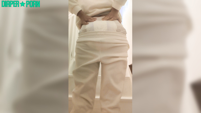 Teasing POV with white diapers under pants - DiaperRosie