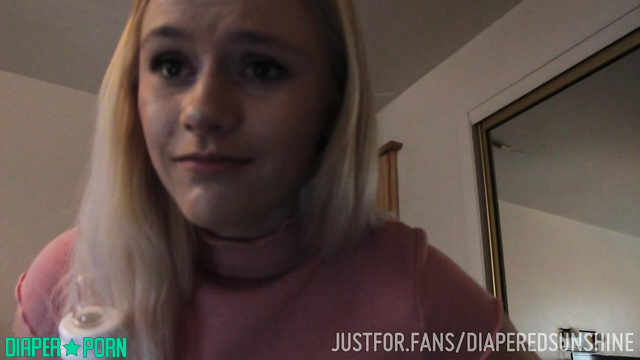 DiaperedSunshine - Playful pampers tease with slow touches and glances