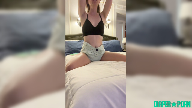 Grinding toy deep in pampers while moaning - LolaAndThenSome