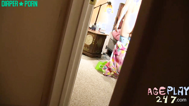 Pink hair princess in ageplay diaper fantasy - Ageplay 247