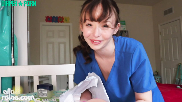 Nurse POV: Diapered and stroked hard - Ella Raine ABDL