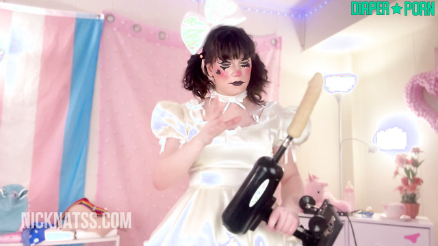 Trans Clown Girl in Ruined Diaper, Moaning for Dom - Knicknatz