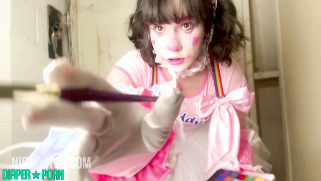 KnickNatz - Submit to a Crazy Diaper Trans Clown Girl