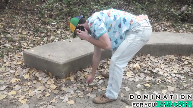 Bound and tickled outdoors by diaper huntress - Domination For Your Own Good