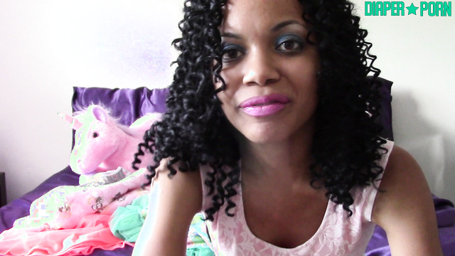 Ebony Monica Jade's regression fetish, dominated and diapered - Kitten Play