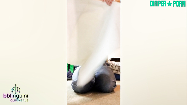 Blonde with glasses stuffing diaper, moaning in regression - Bblinguini