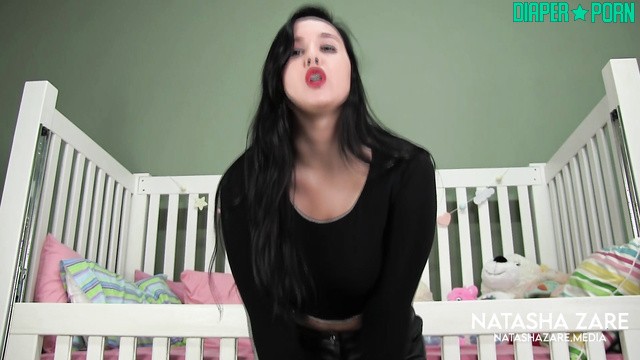 Brunette Babysitter's Diaper Domination - Natasha Zare