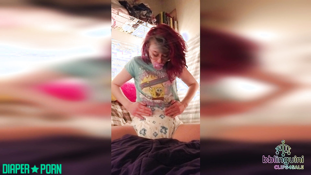 Charlie's first time roleplay, diaper stretching tight - Bblinguini