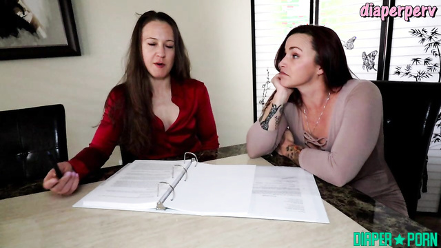 Femdom POV: Humiliated in Wet Diaper, Creamed by Bella & Cheyenne - Ineed2pee