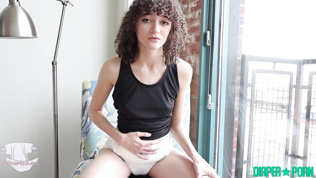 Diaper tease pov, dirty talk and messy diaper fun - Diaper Slave Harley