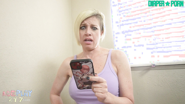 Brunette Spanked Hard, Blonde's Revenge Diaper Change - Ageplay 247