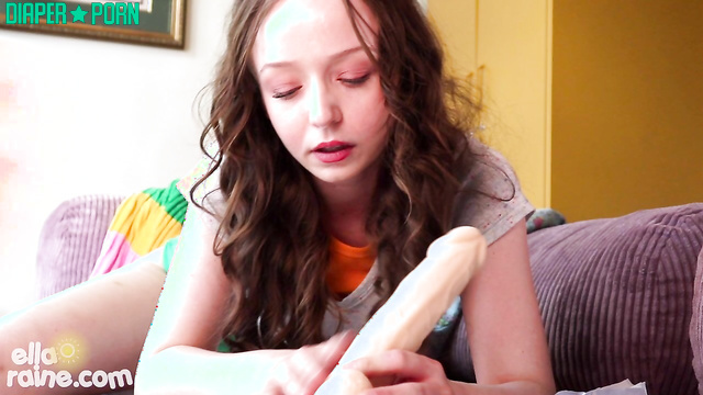 Brunette Sucking Dildo, Dirty Talk and Ageplay - Ella Raine ABDL