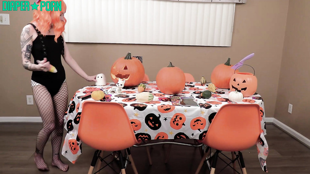 ABDreams - Medusa having fun at her Halloween pumpkin party