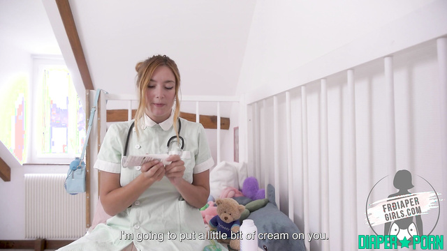 FRDiapergirls - Your sexy babysitter changed your stinky diaper, pov