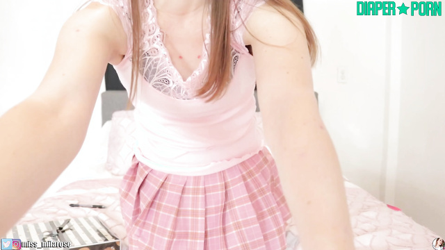 MissMilaRose - Who's polluting the air here? A naughty babe's diaper is being changed