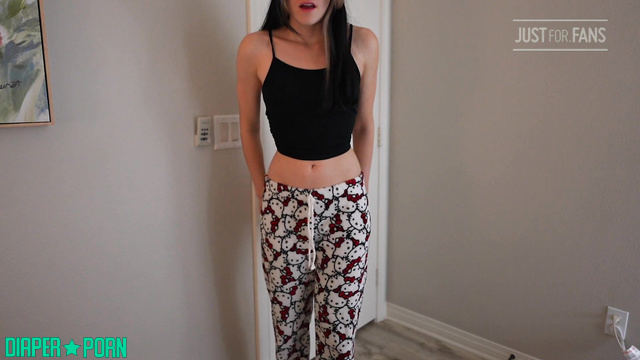 Sugary Little - I love riding a dildo in a wet diaper