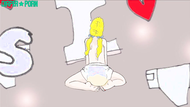 STUDIO ODETTE DELACROIX - Cute blonde peeing in her pampers right now / Odette
