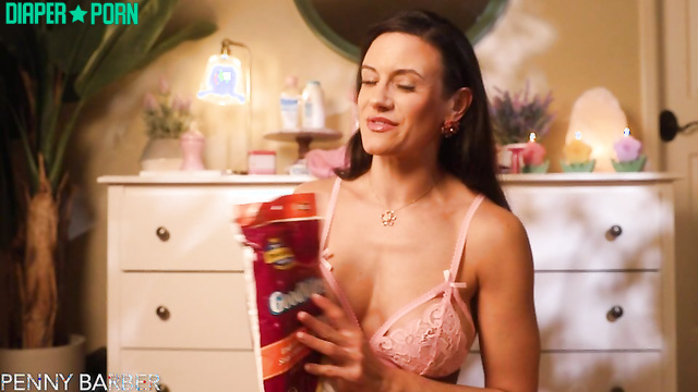 Pampered Penny - Look what she did with her nipples in a diaper