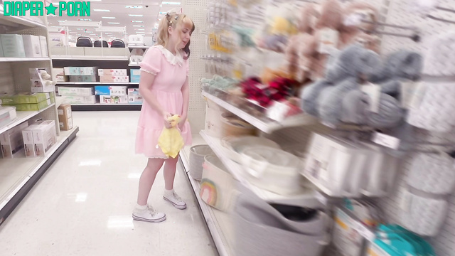 Diariesofababy - Oops, babe peed in diaper in a shop
