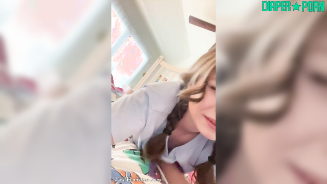 Ella Raine ABDL - Soft diaper orgasm with horny Ella