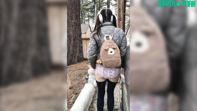 Littleprincessbug - Submissive girl in diapers on a nature vacation